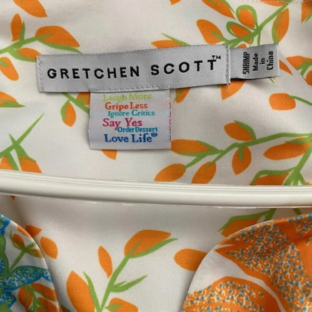 Gretchen Scott Swerve Palm Palm Sleeveless Dress XXSmall - Picture 2 of 5